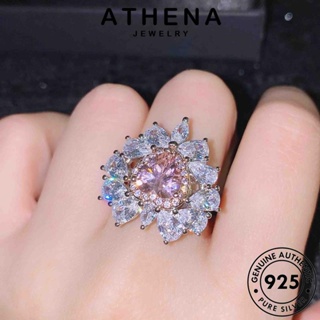 ATHENA JEWELRY 925 คริสตัลเพชรสีชมพู เครื่องประดับ ต้นฉบับ แท้ ผู้หญิง รักบุคลิกภาพ Silver เกาหลี แหวน เงิน เครื่องประดับ แฟชั่น R1909