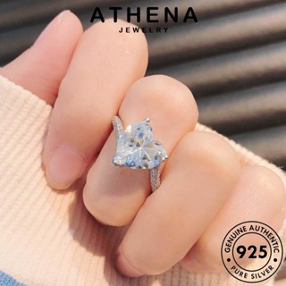 ATHENA JEWELRY Silver เครื่องประดับ มอยส์ซาไนท์ไดมอนด์ 925 แหวน เกาหลี ผู้หญิง ความรักที่เรียบง่าย แฟชั่น เงิน แท้ ต้นฉบับ เครื่องประดับ R1944