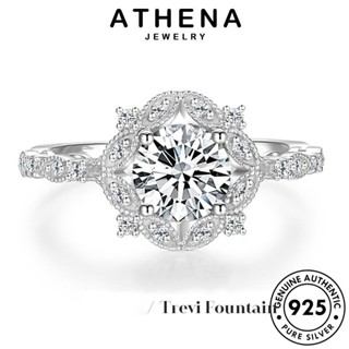 ATHENA JEWELRY Silver ผู้หญิง แท้ แหวน มอยส์ซาไนท์ไดมอนด์ 925 แฟชั่น เครื่องประดับ เครื่องประดับ เงิน เกาหลี สระน้ำแห่งความปรารถนาที่สร้างสรรค์ ต้นฉบับ R1988