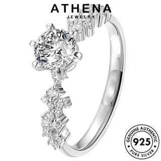 ATHENA JEWELRY 925 ไดมอนด์ เงิน เครื่องประดับ แท้ โกลด์ Silver ต้นฉบับ เครื่องประดับ เกาหลี แฟชั่น ผู้หญิง หัวใจและลูกศรคลาสสิก มอยส์ซาไนท์ แหวน R1989