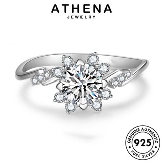 ATHENA JEWELRY เงิน Silver แท้ แหวน เครื่องประดับ เครื่องประดับ 925 ผู้หญิง แฟชั่น มอยส์ซาไนท์ไดมอนด์ แฟชั่น ต้นฉบับ เกาหลี R1995