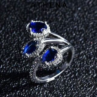 ATHENA JEWELRY ความคิดสร้างสรรค์ แหวน เครื่องประดับ 925 เครื่องประดับ ผู้หญิง แท้ ไพลิน เงิน แฟชั่น Silver ต้นฉบับ เกาหลี R2008