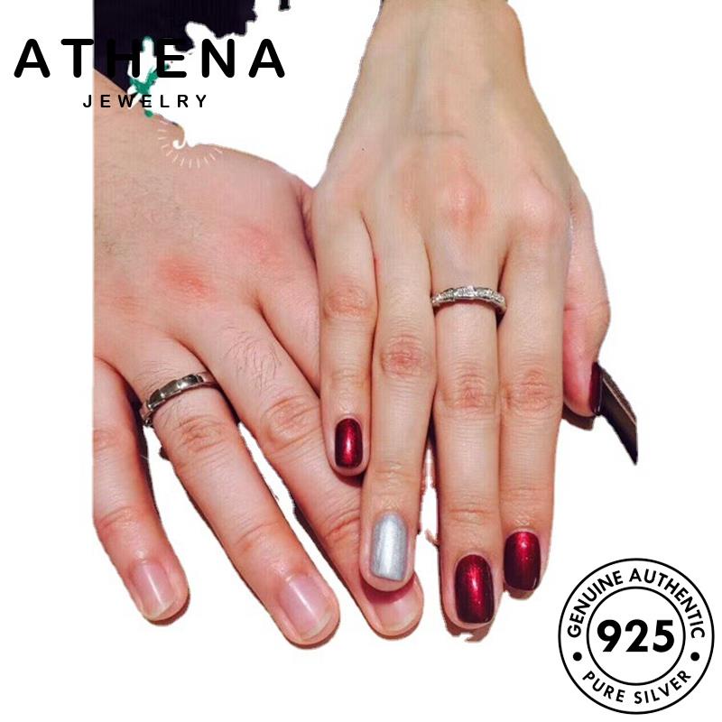 ATHENA JEWELRY แท้ ไดมอนด์ เงิน 925 ต้นฉบับ แหวน เครื่องประดับ Silver โกลด์ งูธรรมดา เครื่องประดับ ผู้หญิง มอยส์ซาไนท์ แฟชั่น เกาหลี R2028