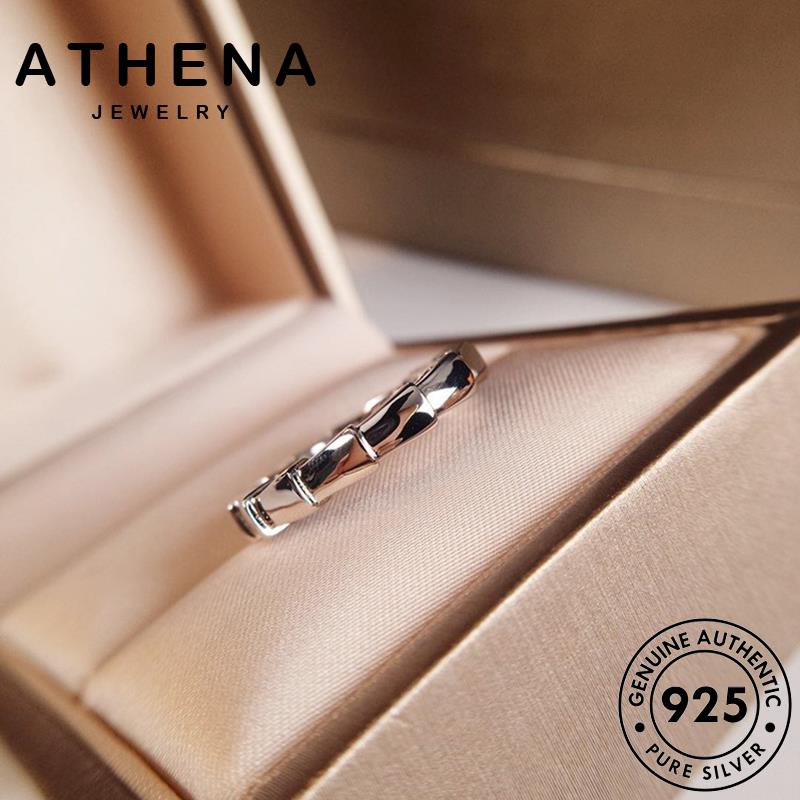 ATHENA JEWELRY แท้ ไดมอนด์ เงิน 925 ต้นฉบับ แหวน เครื่องประดับ Silver โกลด์ งูธรรมดา เครื่องประดับ ผู้หญิง มอยส์ซาไนท์ แฟชั่น เกาหลี R2028