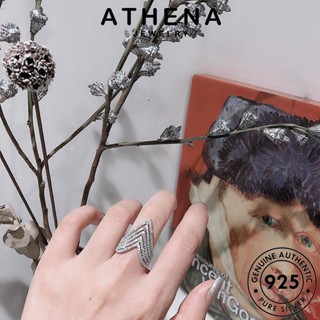 ATHENA JEWELRY เครื่องประดับ แหวน 925 ต้นฉบับ ผู้หญิง ปิรามิดที่สร้างสรรค์ แฟชั่น เงิน เครื่องประดับ มอยส์ซาไนท์ไดมอนด์ เกาหลี Silver แท้ R1972