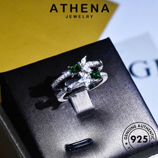 ATHENA JEWELRY 925 เครื่องประดับ ต้นฉบับ เงิน เครื่องประดับ ผู้หญิง มรกต แหวน เกาหลี แฟชั่น แท้ Silver ข้ามแฟชั่น R2051