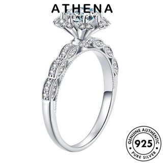 ATHENA JEWELRY แหวน แท้ 925 เครื่องประดับ เงิน เครื่องประดับ Silver ต้นฉบับ เกาหลี ผู้หญิง บุคลิกภาพความรักและสะพาน แฟชั่น มอยส์ซาไนท์ไดมอนด์ R2052