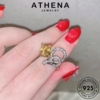 ATHENA JEWELRY เงิน ต้นฉบับ แท้ 925 Silver เครื่องประดับ เครื่องประดับ ผู้หญิง แฟชั่น แหวน ผีเสื้อบุคลิกภาพ ซิทริน เกาหลี R2057