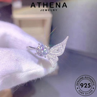 ATHENA JEWELRY แท้ มอยส์ซาไนท์ไดมอนด์ Silver เกาหลี แฟชั่น ต้นฉบับ เครื่องประดับ ปีกแฟชั่น ผู้หญิง เงิน เครื่องประดับ 925 แหวน R2060