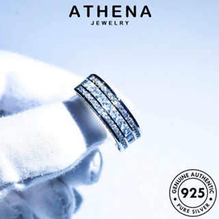 ATHENA JEWELRY แฟชั่น เกาหลี แหวน แท้ เงิน ต้นฉบับ แฟชั่น Silver ผู้หญิง มอยส์ซาไนท์ไดมอนด์ 925 เครื่องประดับ เครื่องประดับ R2062