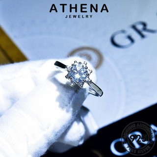 ATHENA JEWELRY ผู้หญิง ต้นฉบับ แท้ มอยส์ซาไนท์ไดมอนด์ เครื่องประดับ แฟชั่น เกล็ดหิมะแฟชั่น 925 เครื่องประดับ เกาหลี เงิน Silver แหวน R2077