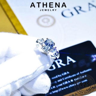 ATHENA JEWELRY มอยส์ซาไนท์ไดมอนด์ เกาหลี เงิน แหวน ผู้หญิง 925 ต้นฉบับ Silver เครื่องประดับ แฟชั่น แท้ เรียบง่าย เครื่องประดับ R2084