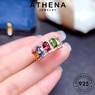 ATHENA JEWELRY เงิน เครื่องประดับ แฟชั่น แท้ ผู้หญิง ทองทับทิม เครื่องประดับ เกาหลี 925 Silver สีบุคลิกภาพ แหวน ต้นฉบับ R2114