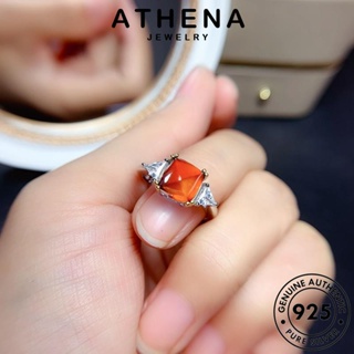 ATHENA JEWELRY แท้ Silver เครื่องประดับ เงิน 925 ต้นฉบับ เครื่องประดับ จัตุรัสแฟชั่น ผู้หญิง เกาหลี ไพลิน แฟชั่น แหวน R2143