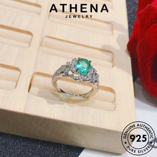 ATHENA JEWELRY เครื่องประดับ เกาหลี Silver มรกต แฟชั่น ต้นฉบับ ผู้หญิง กุหลาบวินเทจ แหวน เครื่องประดับ เงิน แท้ 925 R2154