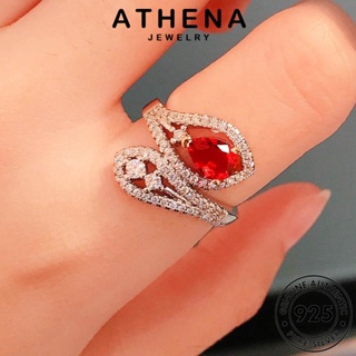 ATHENA JEWELRY แฟชั่น ทับทิม แหวน เงิน Silver ต้นฉบับ ผู้หญิง เกาหลี เครื่องประดับ เครื่องประดับ งูย้อนยุค 925 แท้ R2190