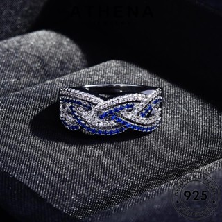 ATHENA JEWELRY เกาหลี แท้ Silver สานวินเทจ ต้นฉบับ 925 เครื่องประดับ มอยส์ซาไนท์ไดมอนด์ เงิน แหวน ผู้หญิง เครื่องประดับ แฟชั่น R2192