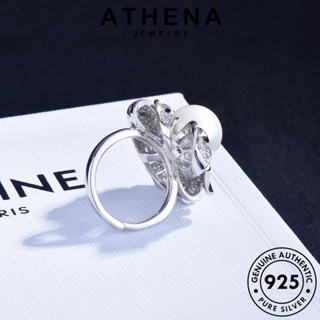 ATHENA JEWELRY แท้ แฟชั่น ผู้หญิง เกาหลี ไข่มุก เงิน แหวน เครื่องประดับ ดอกไม้ที่สร้างสรรค์ ต้นฉบับ Silver เครื่องประดับ 925 R2194