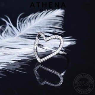 ATHENA JEWELRY เกาหลี 925 เครื่องประดับ ต้นฉบับ เครื่องประดับ เงิน แหวน แฟชั่น ความรักที่สร้างสรรค์ มอยส์ซาไนท์ไดมอนด์ ผู้หญิง แท้ Silver R2169