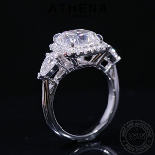 ATHENA JEWELRY เครื่องประดับ เงิน แฟชั่น Silver ต้นฉบับ มอยส์ซาไนท์ไดมอนด์ ผู้หญิง แท้ เกาหลี 925 เครื่องประดับ จัตุรัสแฟชั่น แหวน R2171