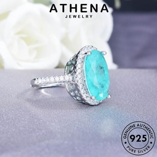 ATHENA JEWELRY ต้นฉบับ แท้ 925 แหวน เครื่องประดับ แฟชั่น เงิน ผู้หญิง Silver เกาหลี อความารีน เครื่องประดับ วงรีวินเทจ R2172