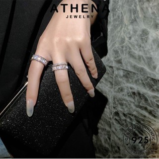 ATHENA JEWELRY Silver แหวน เครื่องประดับ แฟชั่น 925 ผู้หญิง เครื่องประดับ ต้นฉบับ แท้ มอยส์ซาไนท์ไดมอนด์ เงิน เกาหลี แฟชั่นสองชั้น R2180