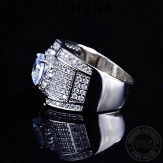 ATHENA JEWELRY Silver 925 เกาหลี ผู้ชาย แหวน ครอบงำ เครื่องประดับ เครื่องประดับ ต้นฉบับ แฟชั่น มอยส์ซาไนท์ไดมอนด์ แท้ เงิน R2216