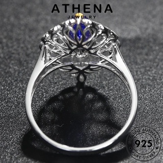 ATHENA JEWELRY ไพลิน ต้นฉบับ เงิน ตาม้าย้อนยุค Silver ผู้หญิง แฟชั่น 925 เครื่องประดับ แหวน เครื่องประดับ เกาหลี แท้ R2257