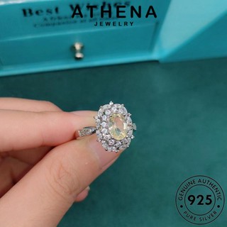 ATHENA JEWELRY ต้นฉบับ เครื่องประดับ พลอยสีม่วง แหวน Silver เกาหลี วงรีสุดหรู 925 เงิน เครื่องประดับ แฟชั่น ผู้หญิง แท้ R2265