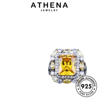 ATHENA JEWELRY 925 แท้ แฟชั่น Silver ผู้หญิง เครื่องประดับ ต้นฉบับ ตารางอารมณ์ ซิทริน เครื่องประดับ แหวน เกาหลี เงิน R2293