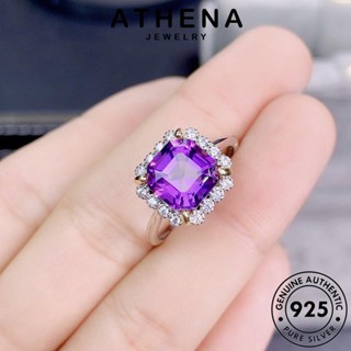 ATHENA JEWELRY แหวน พลอยสีม่วง ผู้หญิง เครื่องประดับ แท้ 925 ต้นฉบับ แฟชั่น ตารางอารมณ์ เครื่องประดับ Silver เงิน เกาหลี R2294