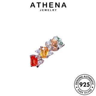 ATHENA JEWELRY ทับทิม แหวน สร้างสรรค์สีสัน แฟชั่น เครื่องประดับ Silver 925 แท้ เครื่องประดับ ผู้หญิง ต้นฉบับ เงิน เกาหลี R2307