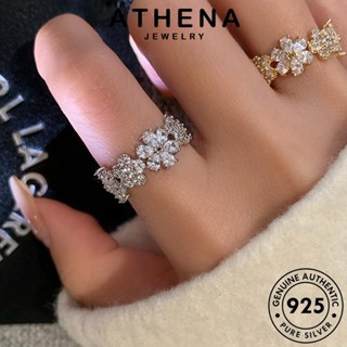 ATHENA JEWELRY Silver เครื่องประดับ เครื่องประดับ แหวน เกาหลี โกลด์ เงิน ผู้หญิง ไดมอนด์ แฟชั่น แท้ ต้นฉบับ มอยส์ซาไนท์ 925 ดอกไม้อารมณ์ R2308