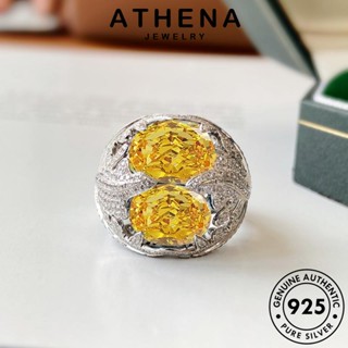 ATHENA JEWELRY เครื่องประดับ ผู้หญิง Silver เกาหลี ต้นฉบับ แท้ เงิน 925 รอบครอบงำ แฟชั่น อความารีน แหวน เครื่องประดับ R2387