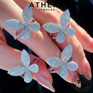 ATHENA JEWELRY แท้ ต้นฉบับ ผีเสื้อสุดหรู เงิน แฟชั่น แหวน มอยส์ซาไนท์ไดมอนด์ ผู้หญิง เครื่องประดับ เครื่องประดับ เกาหลี 925 Silver R2397