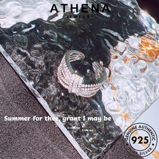 ATHENA JEWELRY ต้นฉบับ แฟชั่น เกาหลี Silver เครื่องประดับ 925 เงิน เครื่องประดับ แท้ มอยส์ซาไนท์ไดมอนด์ แหวน ผูกปมแบบคลาสสิก ผู้หญิง R2405