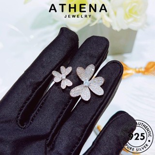 ATHENA JEWELRY แหวน แท้ 925 ต้นฉบับ เครื่องประดับ เงิน โคลเวอร์อารมณ์ มอยส์ซาไนท์ไดมอนด์ เกาหลี Silver แฟชั่น เครื่องประดับ ผู้หญิง R2366