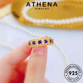 ATHENA JEWELRY แท้ ทองไพลิน 925 เกาหลี สไตล์เรโทรคอร์ท ต้นฉบับ เครื่องประดับ Silver เครื่องประดับ แฟชั่น แหวน ผู้หญิง เงิน R2379