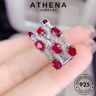 ATHENA JEWELRY Silver แฟชั่น ทับทิม แท้ เครื่องประดับ เกาหลี แหวน 925 การไขลานหลายชั้นที่สร้างสรรค์ เงิน เครื่องประดับ ต้นฉบับ ผู้หญิง R2445