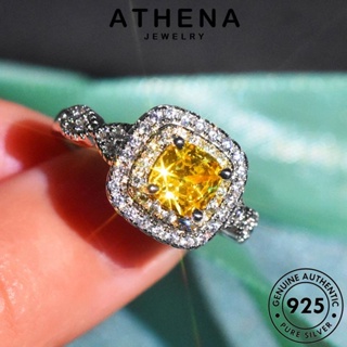 ATHENA JEWELRY ผู้หญิง ต้นฉบับ ตารางอารมณ์ แท้ เครื่องประดับ เครื่องประดับ ซิทริน แฟชั่น เกาหลี Silver 925 แหวน เงิน R2483