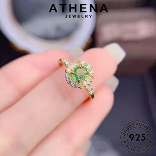 ATHENA JEWELRY 925 มอยส์ซาไนท์ ต้นฉบับ โกลด์ แฟชั่น แท้ เครื่องประดับ เครื่องประดับ ไดมอนด์ ผู้หญิง เกาหลี วงรีง่ายๆ เงิน แหวน Silver R2521