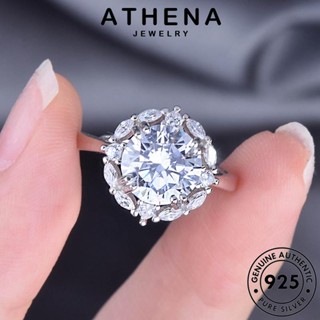 ATHENA JEWELRY แหวน เกาหลี Silver เครื่องประดับ มอยส์ซาไนท์ไดมอนด์ ต้นฉบับ ผู้หญิง แฟชั่น เงิน แท้ เครื่องประดับ 925 เรียบง่ายและเงางาม R2493