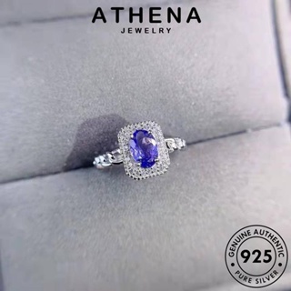 ATHENA JEWELRY 925 ผู้หญิง วงรีง่ายๆ ต้นฉบับ Silver เงิน เครื่องประดับ เครื่องประดับ แฟชั่น แหวน เกาหลี พลอยสีม่วง แท้ R2496