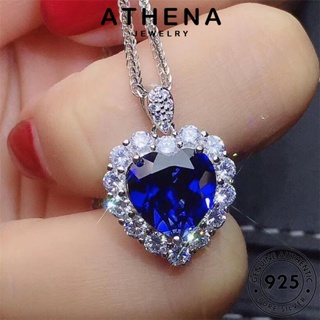 ATHENA JEWELRY สร้อยคอ 925 ความรักที่สร้างสรรค์ เครื่องประดับ แท้ เงิน Silver เกาหลี เครื่องประดับ ไพลิน จี้ ต้นฉบับ ผู้หญิง แฟชั่น S19