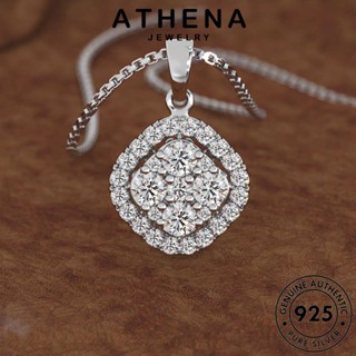 ATHENA JEWELRY จี้ 925 ไดมอนด์ แฟชั่น ต้นฉบับ โกลด์ แท้ สร้อยคอ มอยส์ซาไนท์ แฟชั่น เครื่องประดับ ผู้หญิง Silver เงิน เกาหลี เครื่องประดับ S31