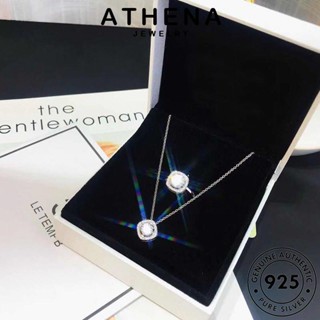 ATHENA JEWELRY เครื่องประดับ 925 เกาหลี เงิน มอยส์ซาไนท์ไดมอนด์ ต้นฉบับ แท้ Silver จี้ เครื่องประดับ ผู้หญิง สร้อยคอ แฟชั่น ชุดแฟชั่น S53