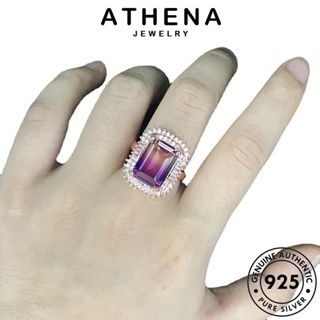 ATHENA JEWELRY เงิน เครื่องประดับ แฟชั่น จี้ เครื่องประดับ แท้ แฟชั่น 925 สร้อยคอ ต้นฉบับ Silver อเมทิสต์โกลด์ เกาหลี ผู้หญิง S65