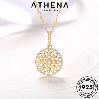 ATHENA JEWELRY เครื่องประดับ แฟชั่น Silver แท้ แฟชั่น จี้ สร้อยคอ ต้นฉบับ โกลด์ มอยส์ซาไนท์ เงิน ไดมอนด์ เกาหลี เครื่องประดับ 925 ผู้หญิง S84