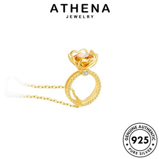 ATHENA JEWELRY เครื่องประดับ แท้ จี้ แฟชั่น เงิน ผู้หญิง Silver สร้อยคอ ความคิดสร้างสรรค์ ซิทริน 925 เกาหลี เครื่องประดับ ต้นฉบับ S92