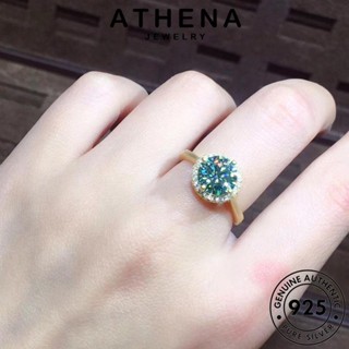 ATHENA JEWELRY แท้ 925 ผู้หญิง ต้นฉบับ เรียบง่าย แฟชั่น ไพลิน Silver เครื่องประดับ เกาหลี เครื่องประดับ สร้อยคอ เงิน จี้ S107